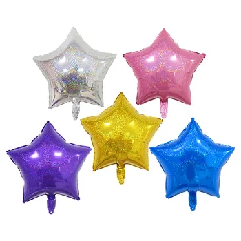 1gb New Augstas Kvalitātes Lāzera Pentacle folija Baloni globos Hēlija balonu, Bērnu Dzimšanas dienas svinības rotājumus bērniem pieaugušo Balonu